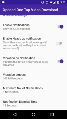 Xposed One Tap Video Download android App screenshot 0